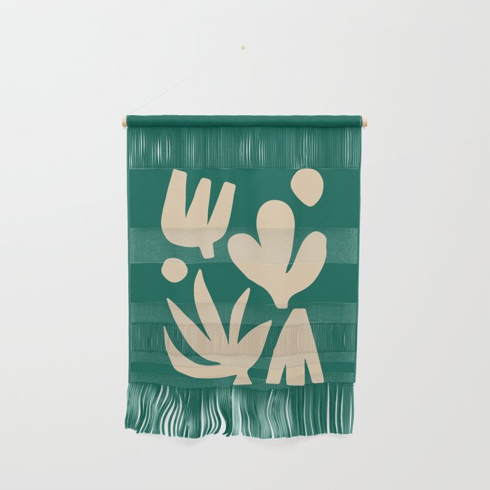 Bottle Green Collage: Paper Cutouts Matisse Edition Wall Hanging Gallery Image 1