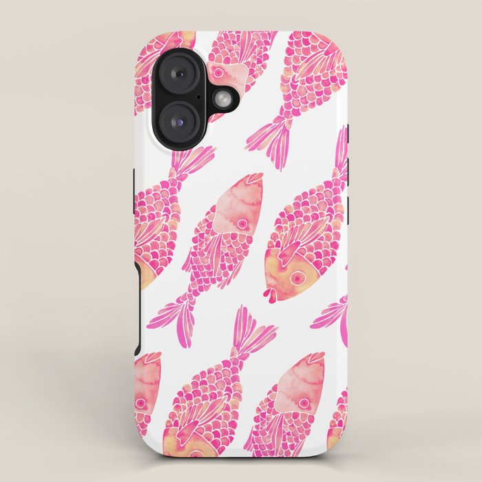Indonesian Fish Duo - Pink Palette iPhone Case Gallery Image 1
