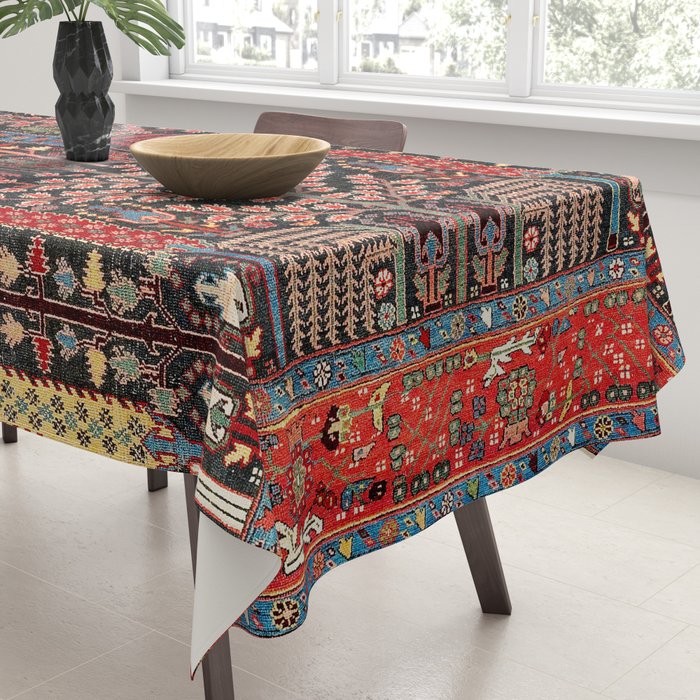 Bakhshaish Azerbaijan Northwest Persian Rug Print Tablecloth Gallery Image 3