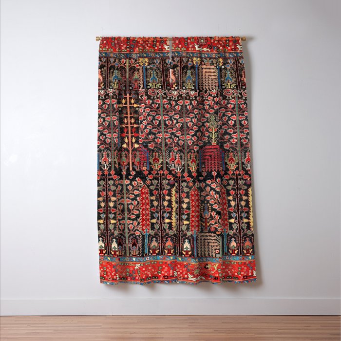 Bakhshaish Azerbaijan Northwest Persian Rug Print Window Curtain Gallery Image 3