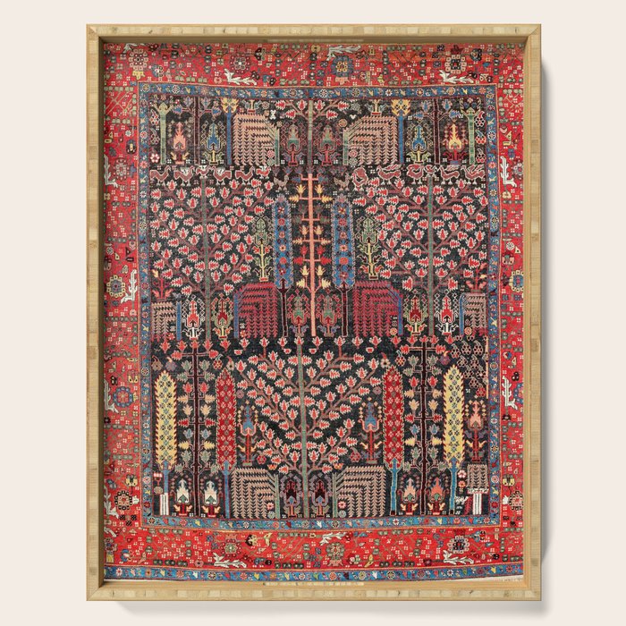 Bakhshaish Azerbaijan Northwest Persian Rug Print Serving Tray Gallery Image 1
