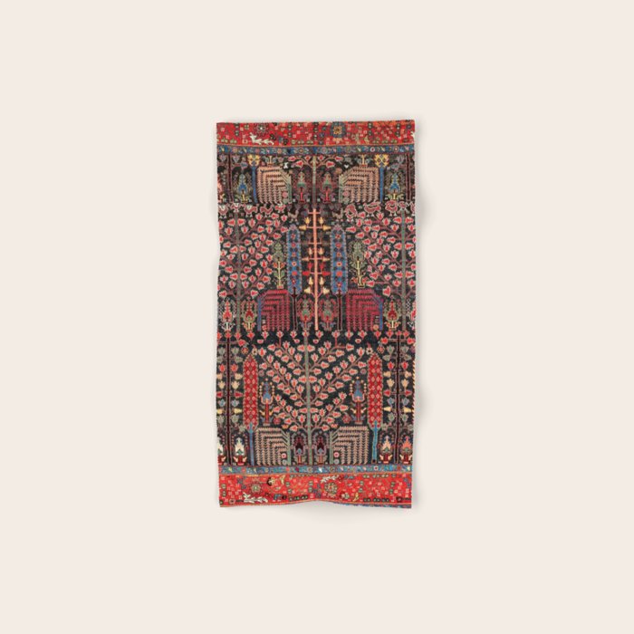 Bakhshaish Azerbaijan Northwest Persian Rug Print Bath Towel Gallery Image 1
