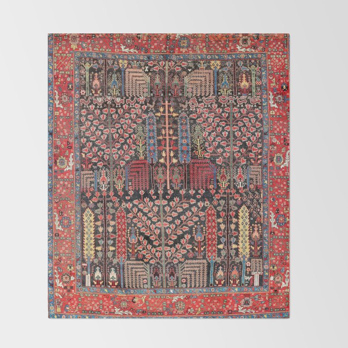 Bakhshaish Azerbaijan Northwest Persian Rug Print Throw Blanket Gallery Image 2