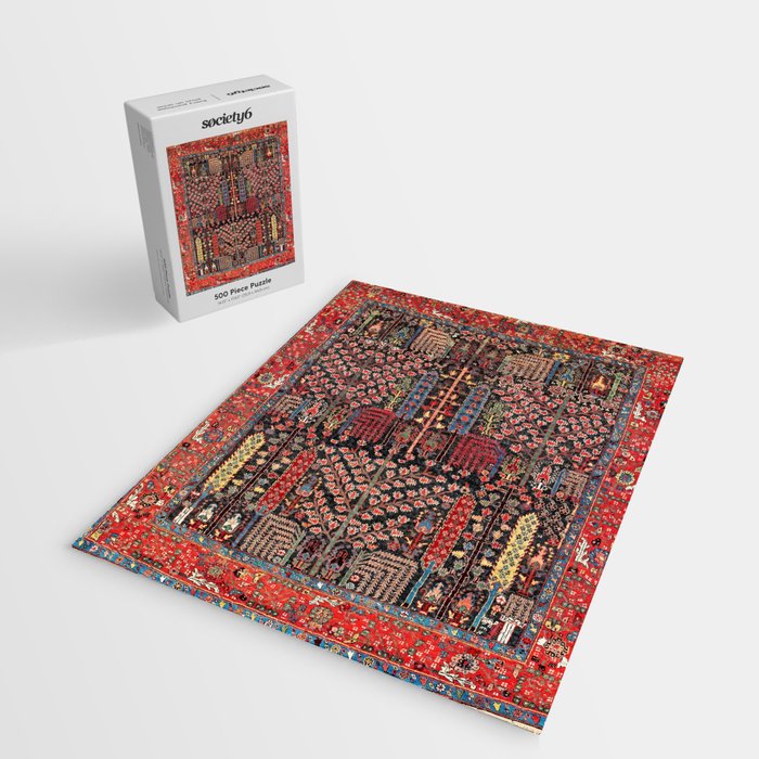 Bakhshaish Azerbaijan Northwest Persian Rug Print Jigsaw Puzzle Gallery Image 2