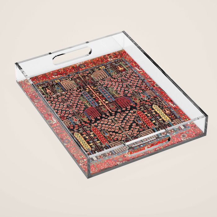 Bakhshaish Azerbaijan Northwest Persian Rug Print Acrylic Tray Gallery Image 1