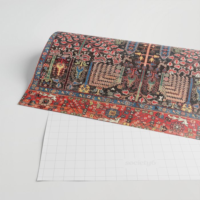 Bakhshaish Azerbaijan Northwest Persian Rug Print Wrapping Paper Gallery Image 2
