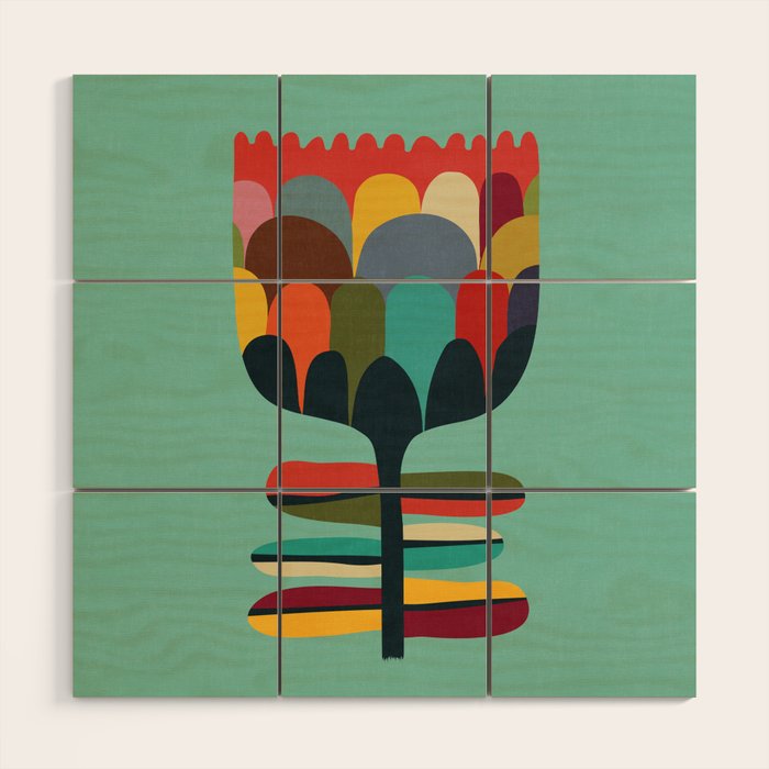 Flower Poet Wood Wall Art Gallery Image 1