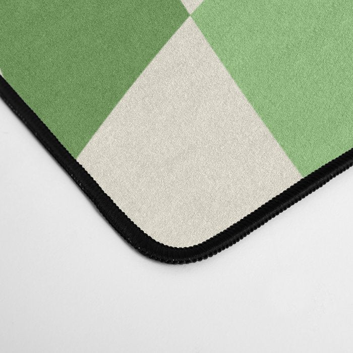 Green Checkered Swirl Desk Mat Gallery Image 4