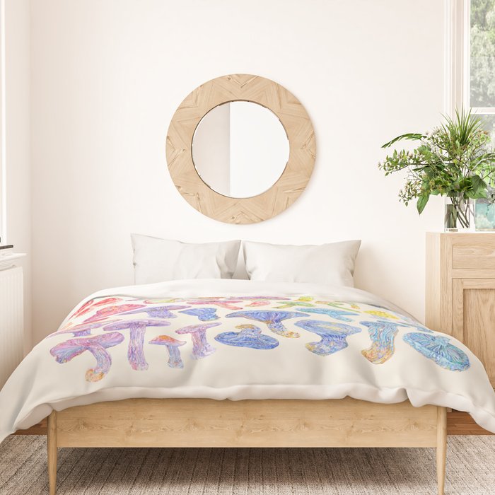 Wild Mushroom Rainbow - Neutral Duvet Cover Gallery Image 3