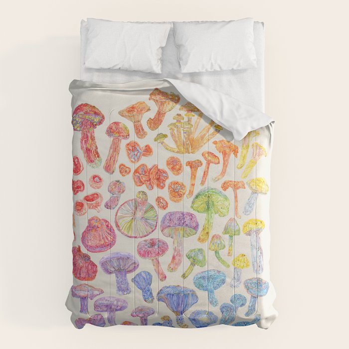 Wild Mushroom Rainbow - Neutral Comforter Gallery Image 1