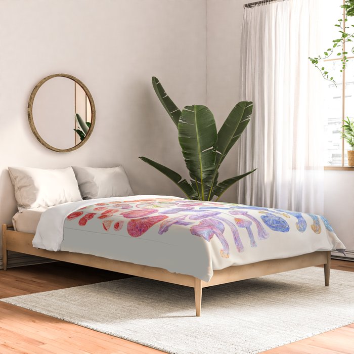 Wild Mushroom Rainbow - Neutral Comforter Gallery Image 2