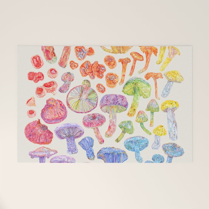 Wild Mushroom Rainbow - Neutral Welcome Mat Gallery Image 1