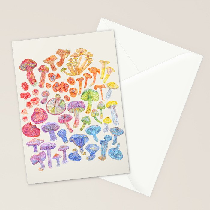 Wild Mushroom Rainbow - Neutral Stationery Card Gallery Image 2