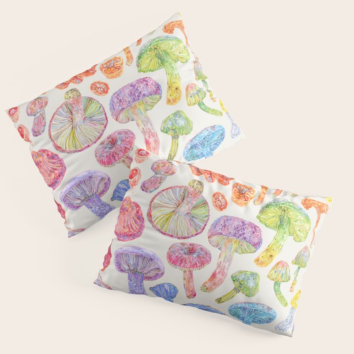 Wild Mushroom Rainbow - Neutral Pillow Sham Gallery Image 1