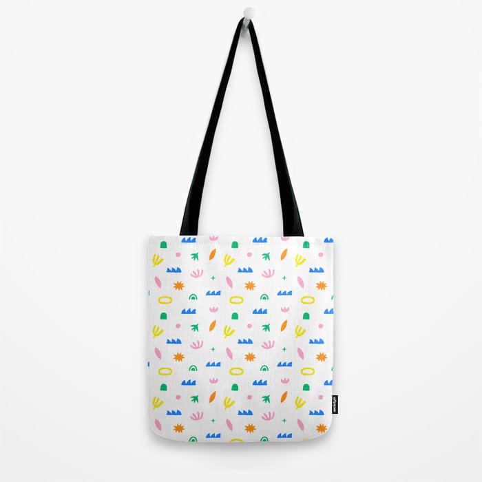 Colorful abstract organic shape art pattern Tote Bag Gallery Image 2