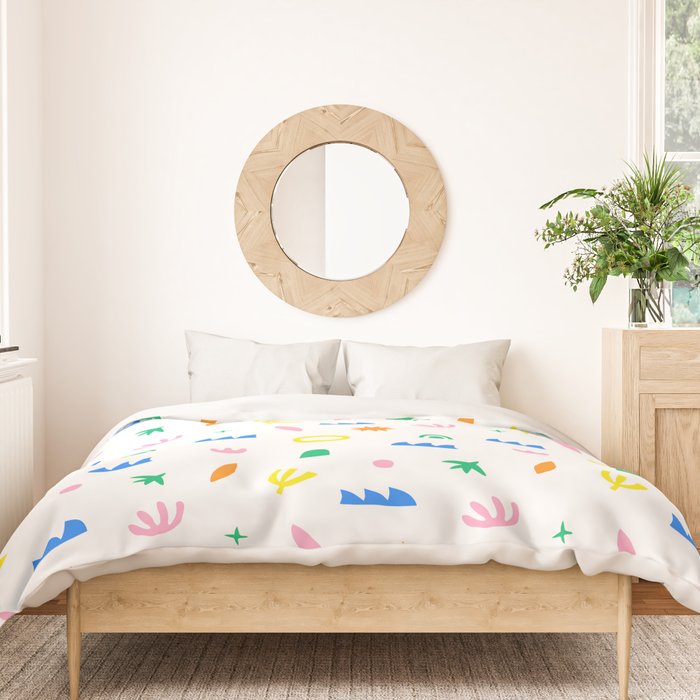 Colorful abstract organic shape art pattern Duvet Cover Gallery Image 3