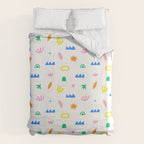 Colorful abstract organic shape art pattern Duvet Cover Gallery Image 6