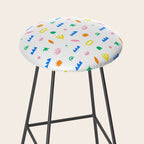 Colorful abstract organic shape art pattern Stool Gallery Image 2