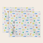 Colorful abstract organic shape art pattern Placemat Gallery Image 1