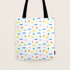 Colorful abstract organic shape art pattern Tote Bag Gallery Image 1
