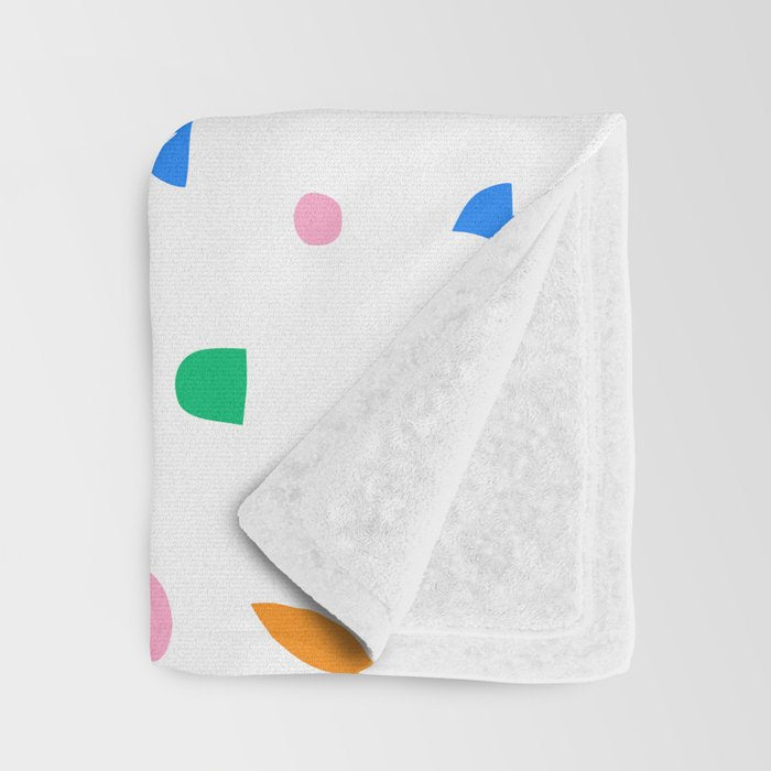 Colorful abstract organic shape art pattern Throw Blanket Gallery Image 3