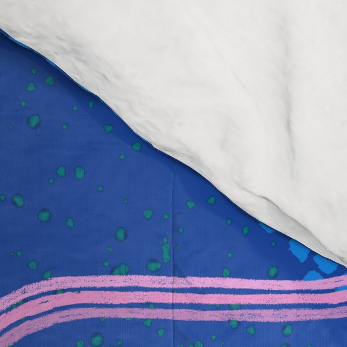 Abstract Fields in Navy Blue & Pastel Pink Comforter Gallery Image 4
