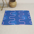 Abstract Fields in Navy Blue & Pastel Pink Rug Gallery Image 1