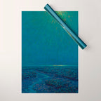 Granville Redmond-Moonlight on the Marsh Oil Painting Wrapping Paper Gallery Image 1