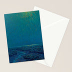Granville Redmond-Moonlight on the Marsh Oil Painting Stationery Card Gallery Image 2