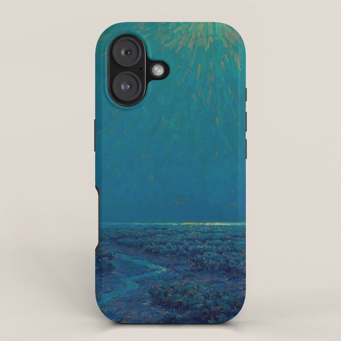 Granville Redmond-Moonlight on the Marsh Oil Painting iPhone Case Gallery Image 1