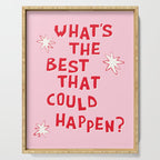What's The Best That Could Happen in Pink and Red Serving Tray Gallery Image 1
