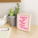 What's The Best That Could Happen in Pink and Red Mini Art Print Gallery Image 2