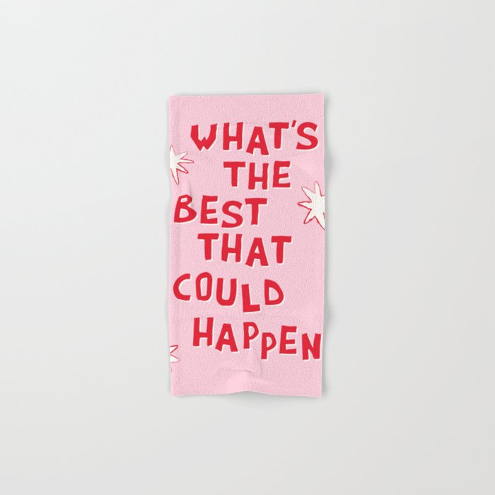 What's The Best That Could Happen in Pink and Red Bath Towel Gallery Image 1