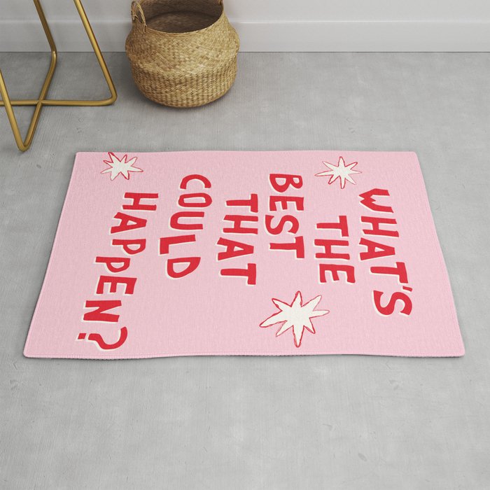 What's The Best That Could Happen in Pink and Red Rug Gallery Image 1