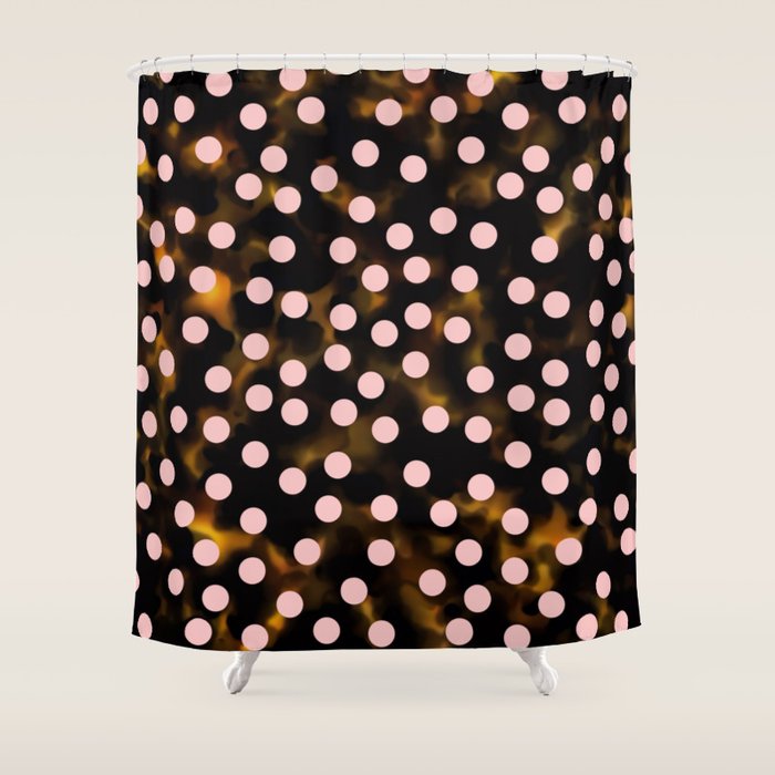 Scatter Dots Tortoise Shower Curtain Gallery Image 1