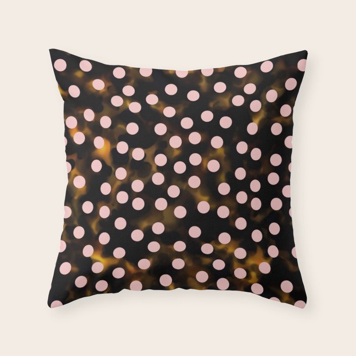 Scatter Dots Tortoise Throw Pillow Gallery Image 6