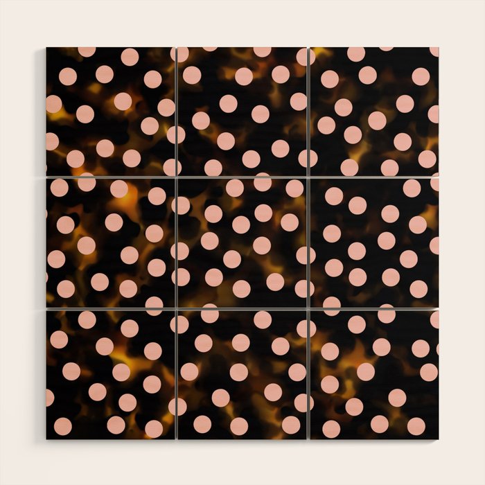 Scatter Dots Tortoise Wood Wall Art Gallery Image 1