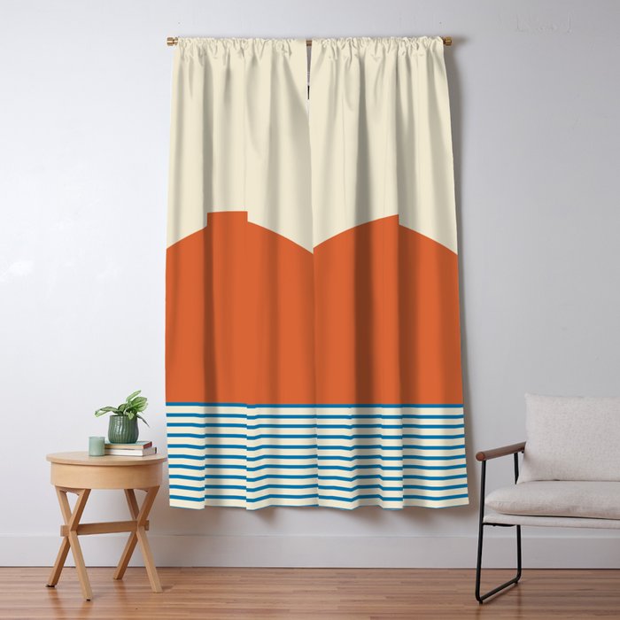Sunrise Sunset IV - Orange Blue Window Curtain Gallery Image 5
