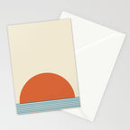 Sunrise Sunset IV - Orange Blue Stationery Card Gallery Image 2