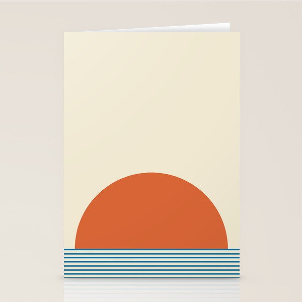 Sunrise Sunset IV - Orange Blue Stationery Card Gallery Image 2