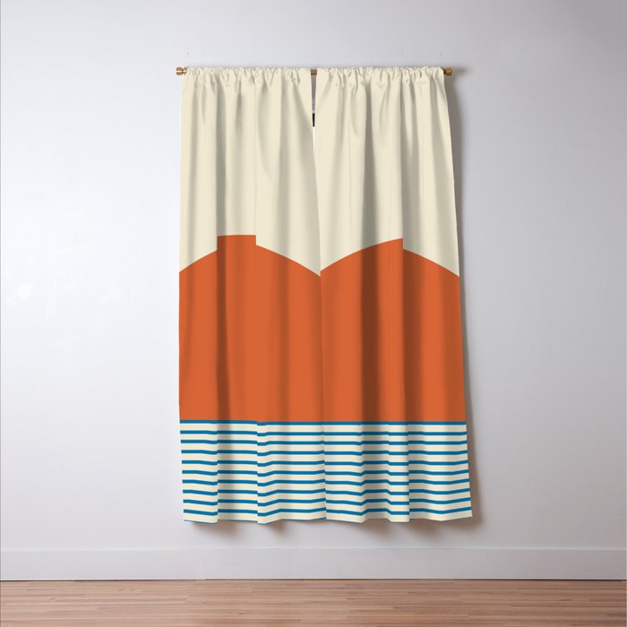 Sunrise Sunset IV - Orange Blue Window Curtain Gallery Image 3