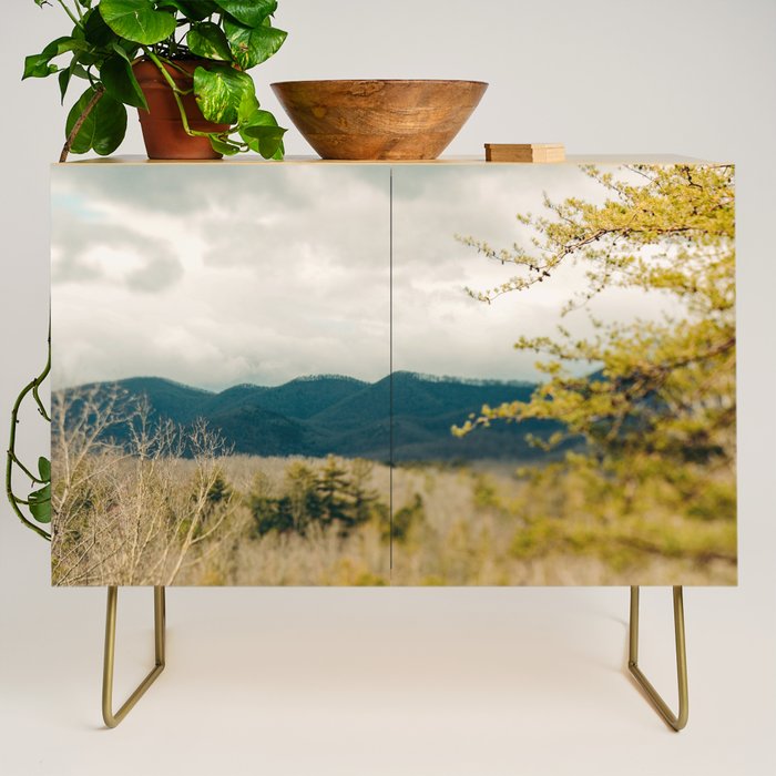 Early Spring in the Mountains north carolina blue ridge landscape photograph Credenza Gallery Image 1