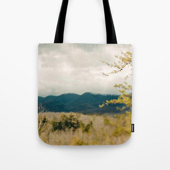 Early Spring in the Mountains north carolina blue ridge landscape photograph Tote Bag Gallery Image 1