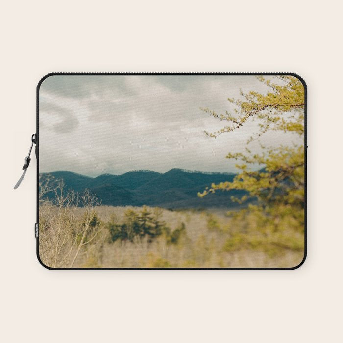Early Spring in the Mountains north carolina blue ridge landscape photograph Laptop Sleeve Gallery Image 1