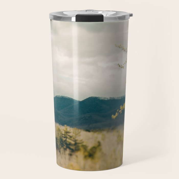 Early Spring in the Mountains north carolina blue ridge landscape photograph Travel Mug Gallery Image 1
