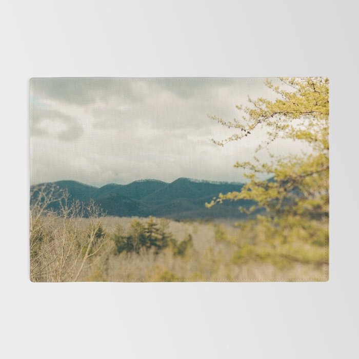 Early Spring in the Mountains north carolina blue ridge landscape photograph Rug Gallery Image 2