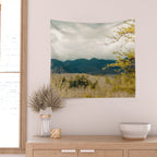 Early Spring in the Mountains north carolina blue ridge landscape photograph Wall Tapestry Gallery Image 2