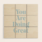 You Are Doing Great Baby Blue Wood Wall Art Gallery Image 1