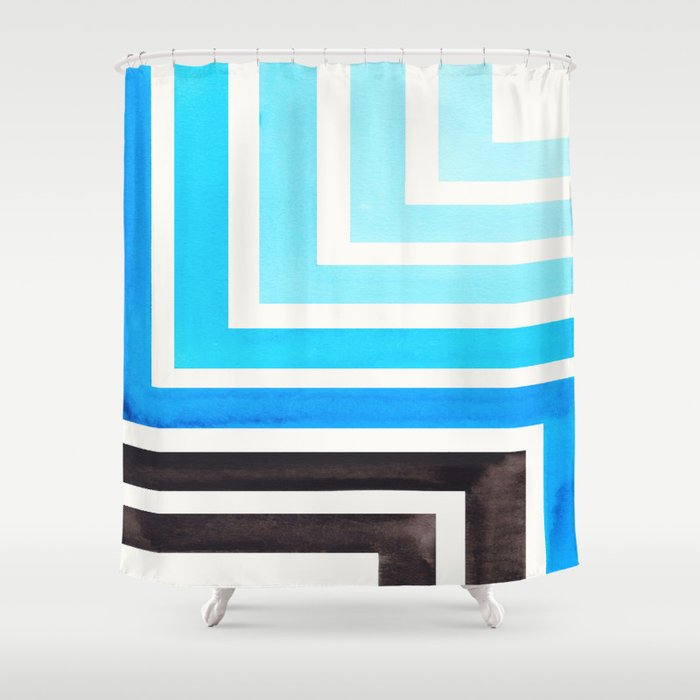 Cerulean Blue Shower Curtain Gallery Image 1