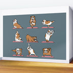 English Bulldog Yoga Wall Mural Gallery Image 2